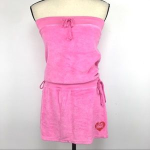 VS PINK strapless terry cloth dress / coverup